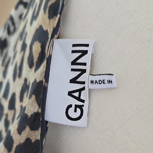 Ganni Animal Print V-Neck Dress - Picture 3 of 9